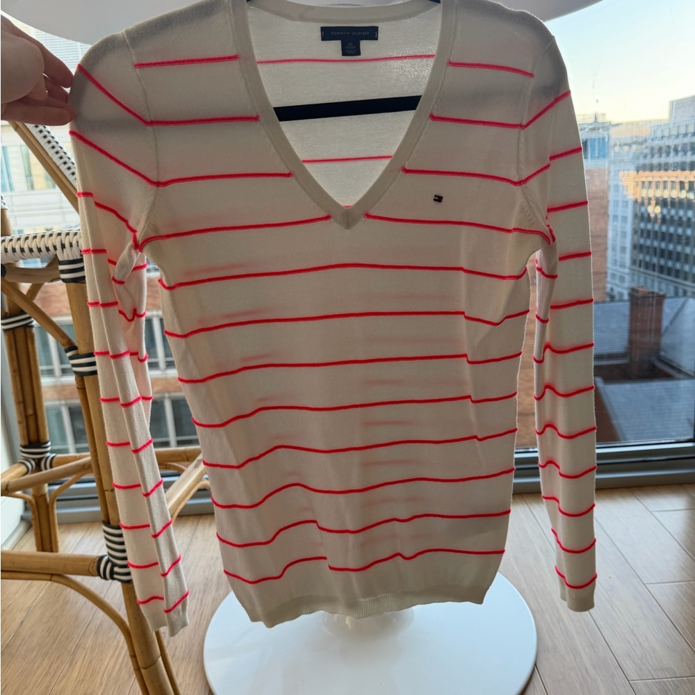 Striped V-Neck Sweater